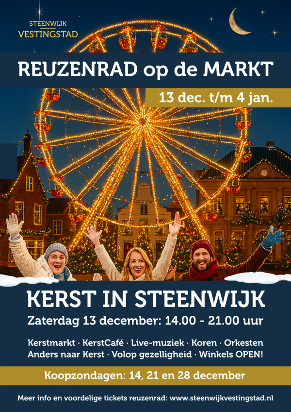 Poster Kerst in Steenwijk 2025 2