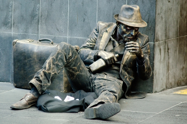 Koopzondag LIVING STATUES